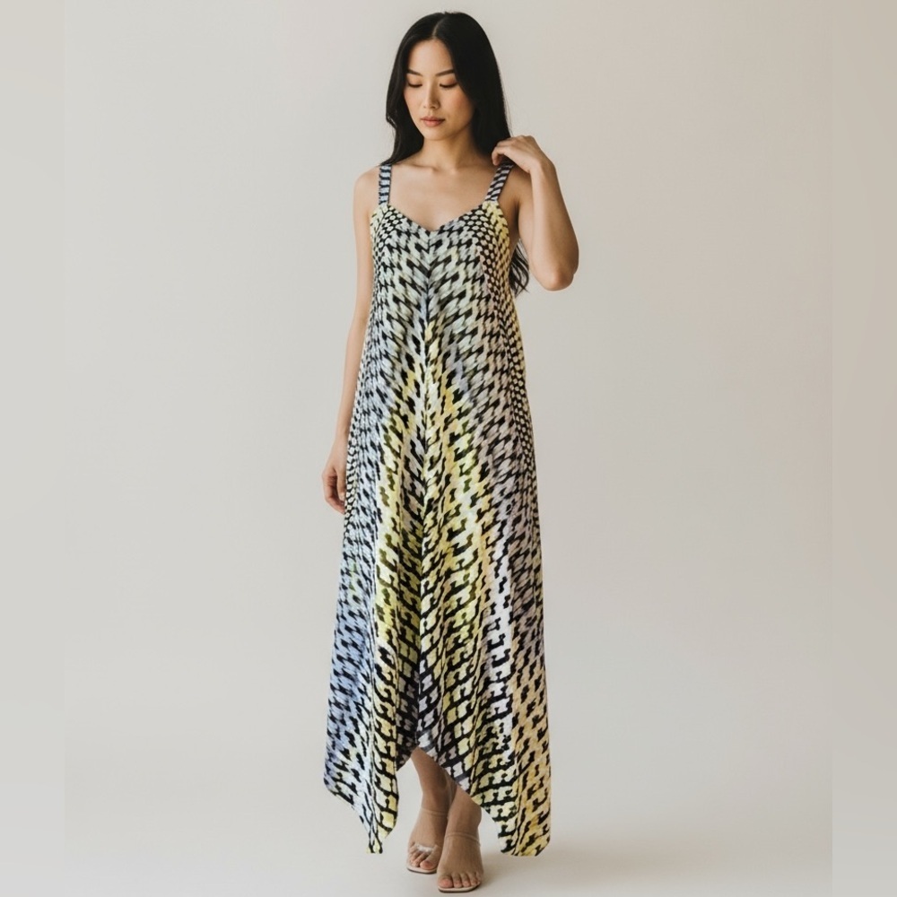 Emma and Michelle scarf maxi dress large excellent condition strapless lined